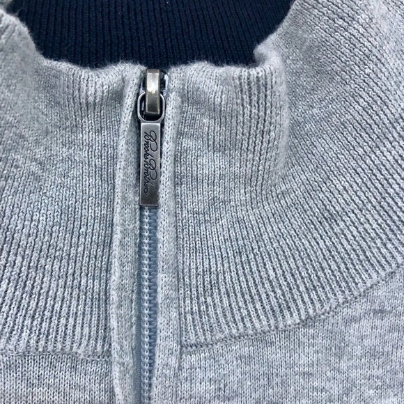 Brooks Brothers Men's Zip-Up Sweater in Gray - Picture 5 of 7
